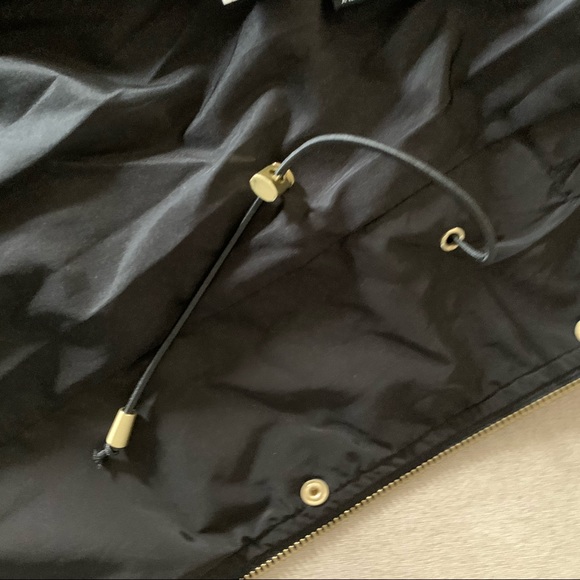 Cole Haan Black Quilted Gold ZIP Snap NWOT Jacket - Picture 11 of 12